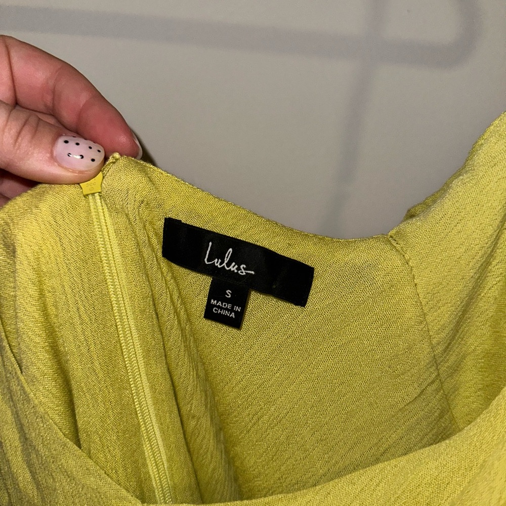 Lime Ruffle Dress - Picture 4 of 6